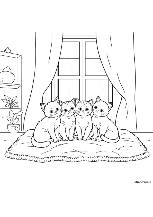Coloring Pages Of Cats And Kittens