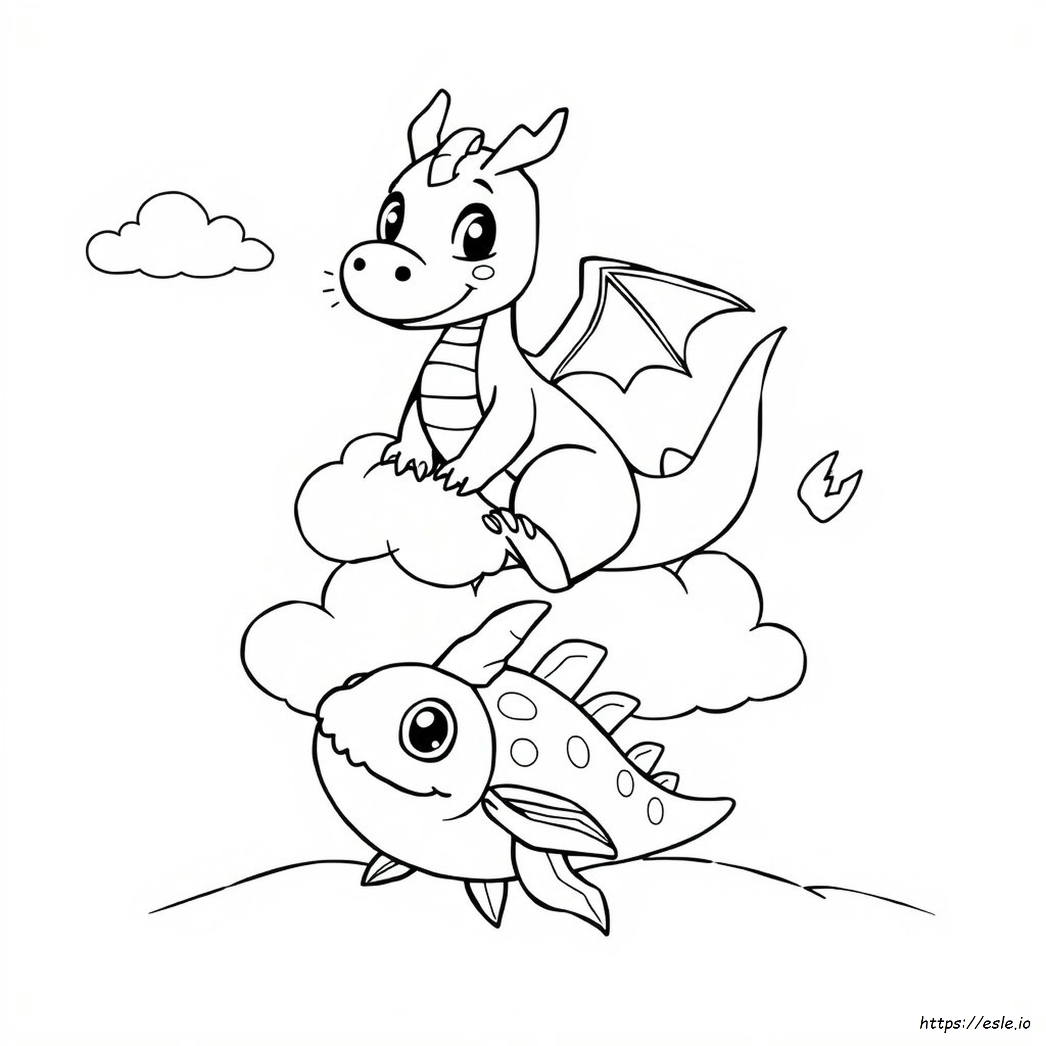 Drachen Zeichentrickfilm Ausmalbilder