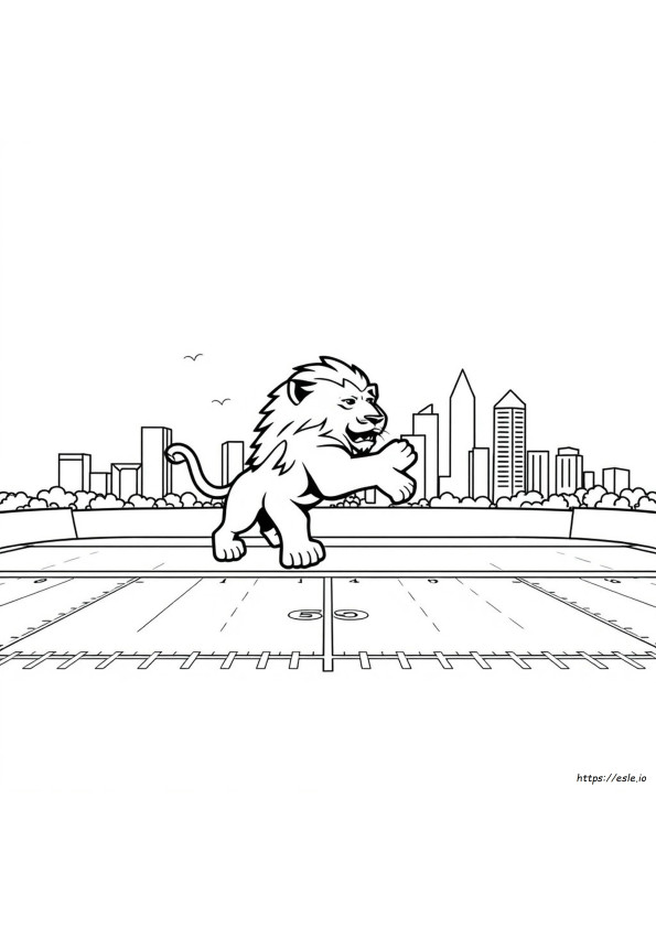 Logo Gratis Printbare Detroit Lions Kleurplaten