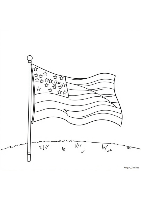 Amerikai Zászló Színező Oldal