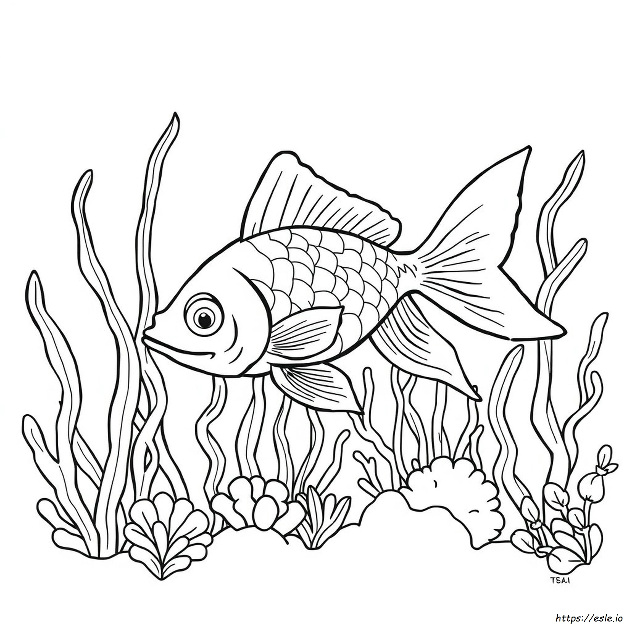 Free Printable Goldfish Coloring Page