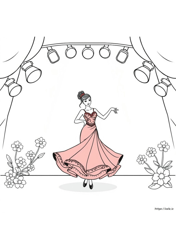 Gambar Mewarnai Flamenco