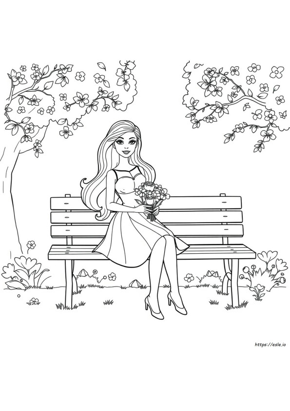 Beautiful Barbie Coloring Pages