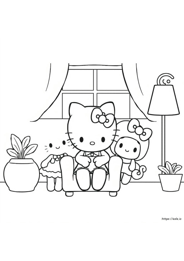 Hello Kitty Charaktere Ausmalen