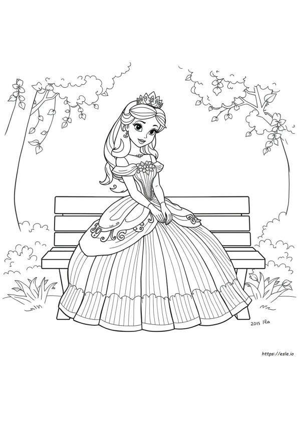 Princess Dress Coloring Sheet