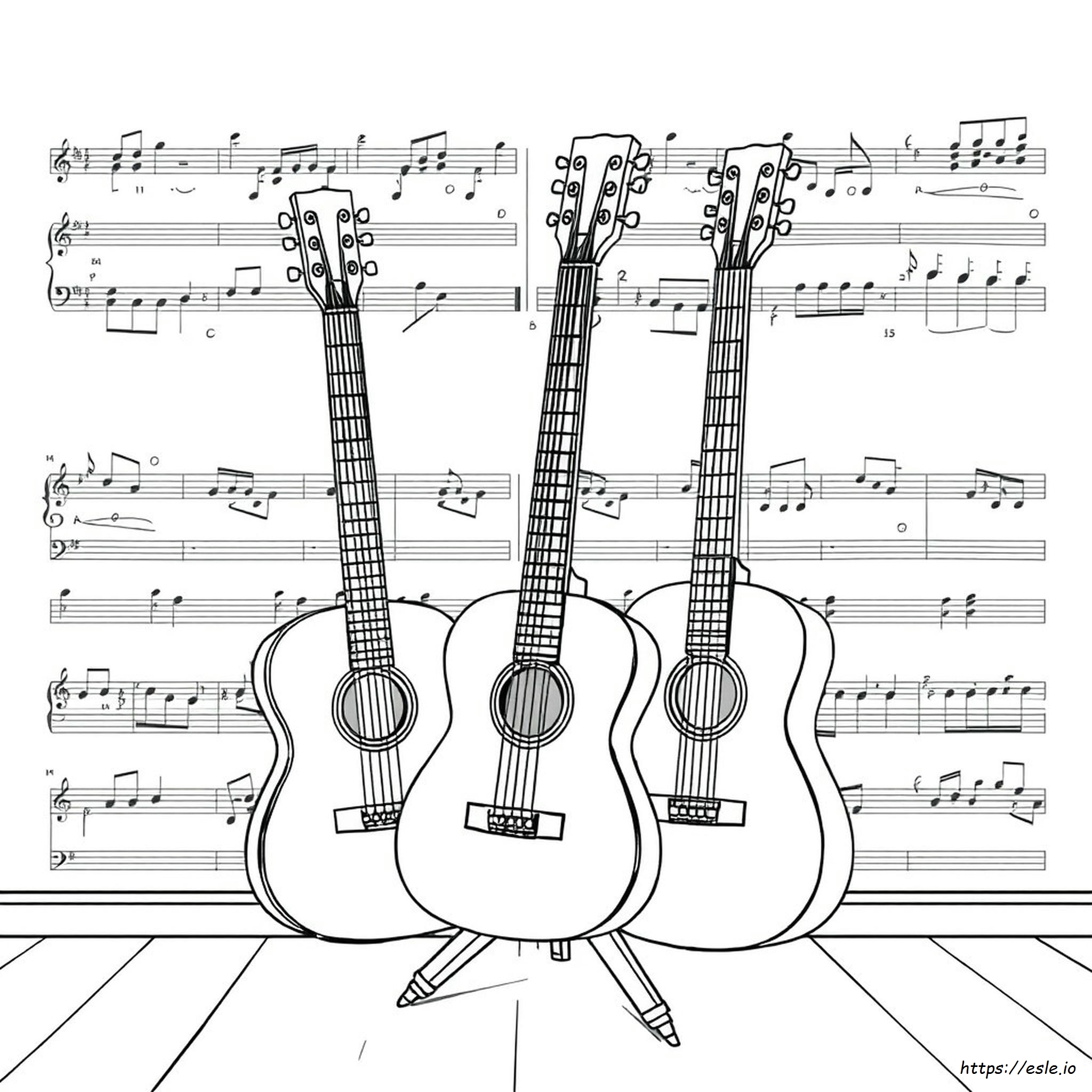 Free Coloring Pages Of Guitars