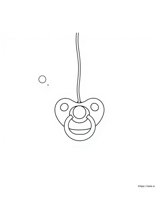 Pacifier Coloring Page