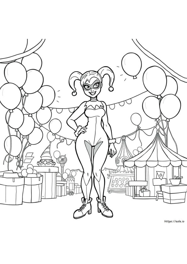 Proste Kolorowanki Harley Quinn