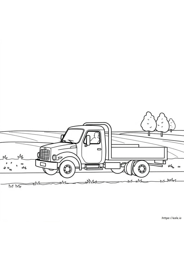 Camion Pianale Da Colorare