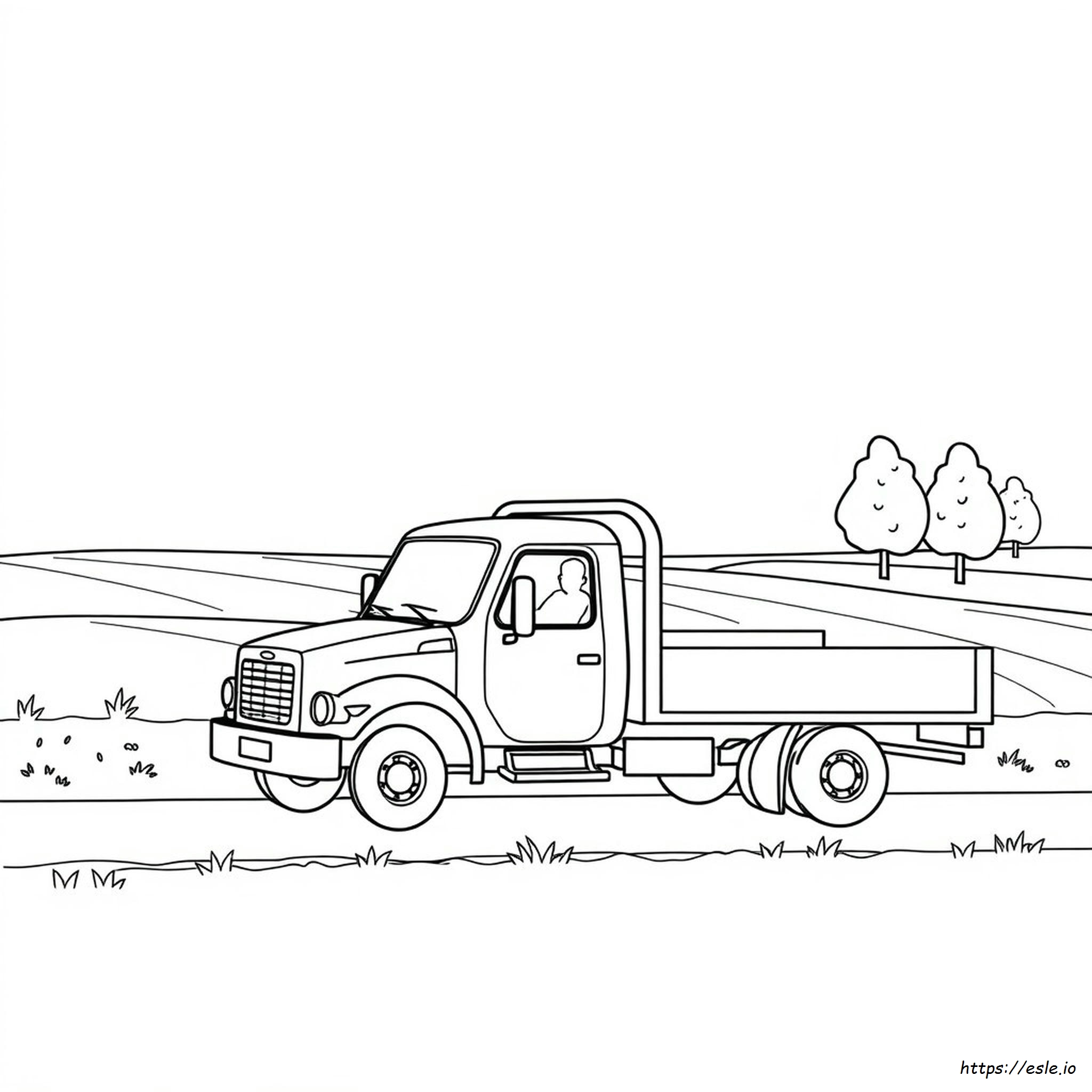 Camion Pianale Da Colorare
