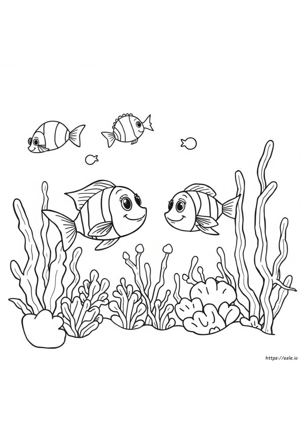 Preschool Cute Fish Coloring Pages
