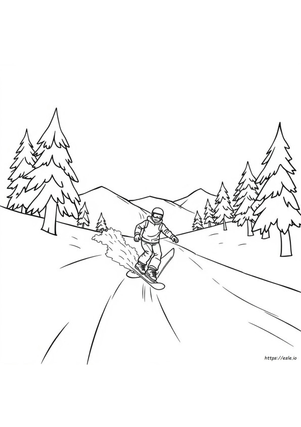 Snowboard Da Colorare E Stampare