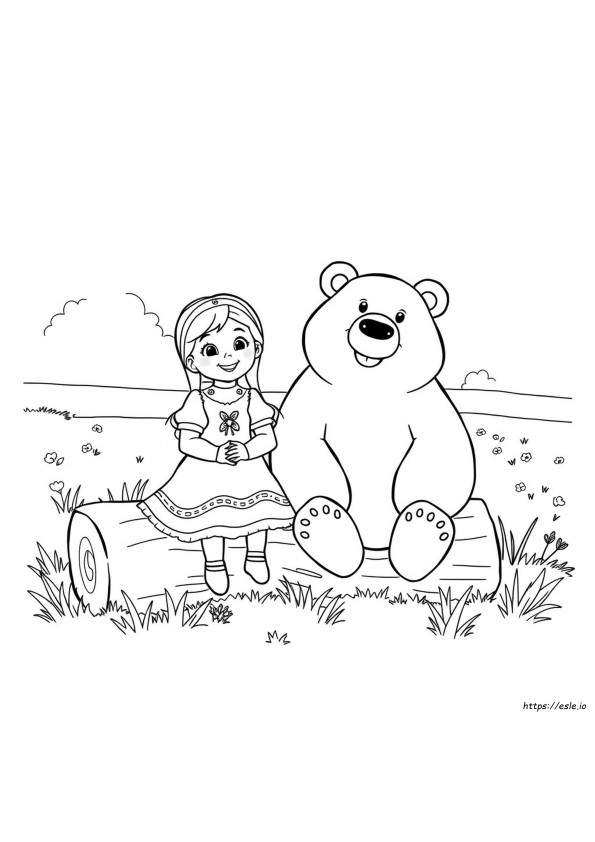 Coloring Masha And The Bear Drawing