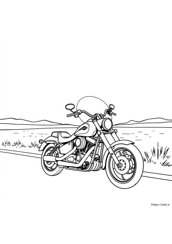 Harley Davidson Kleurplaat