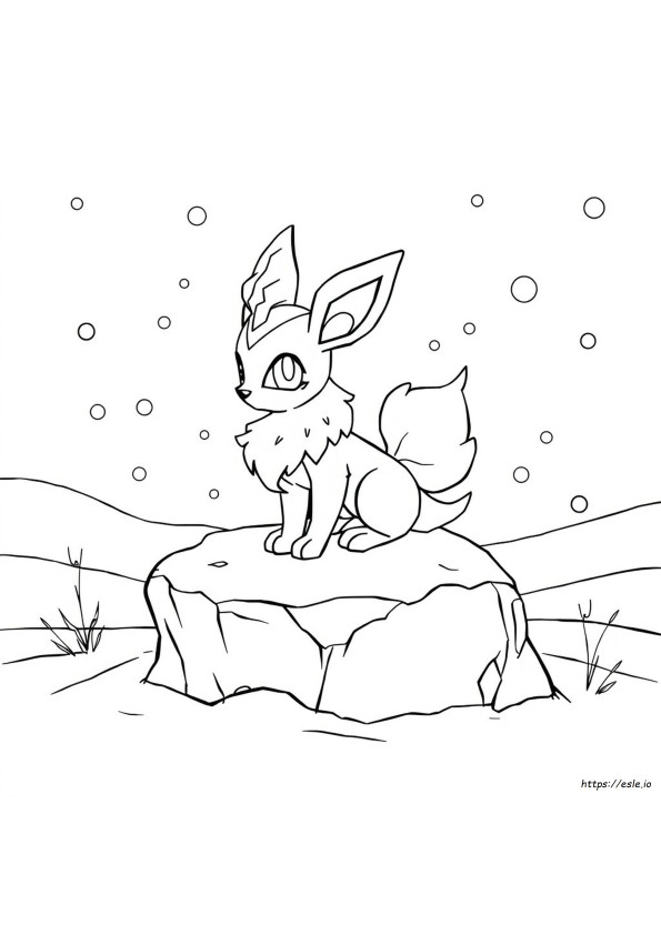 Glaceon Para Colorear