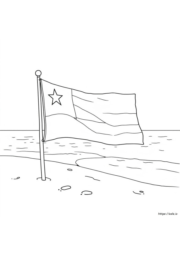 Aruba Flag Coloring Page