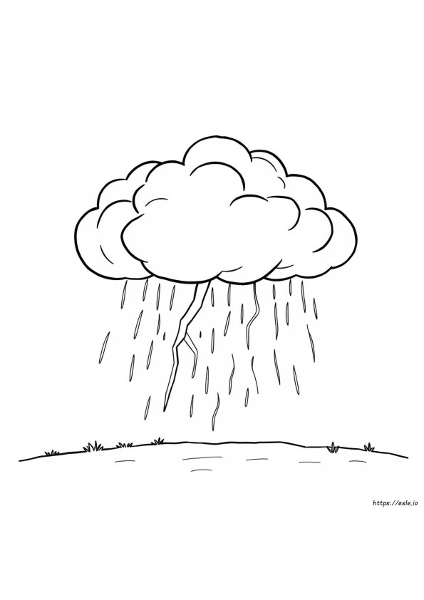 Coloriage Nuage D'orage