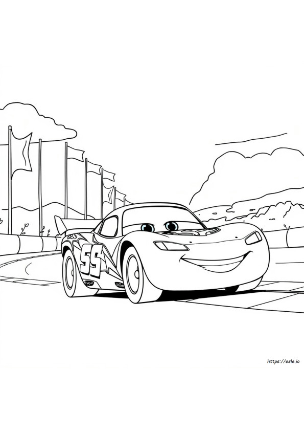 Lightening Mcqueen Colouring In