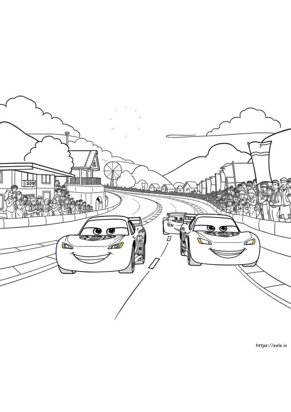 Pixar Cars Kleurplaat