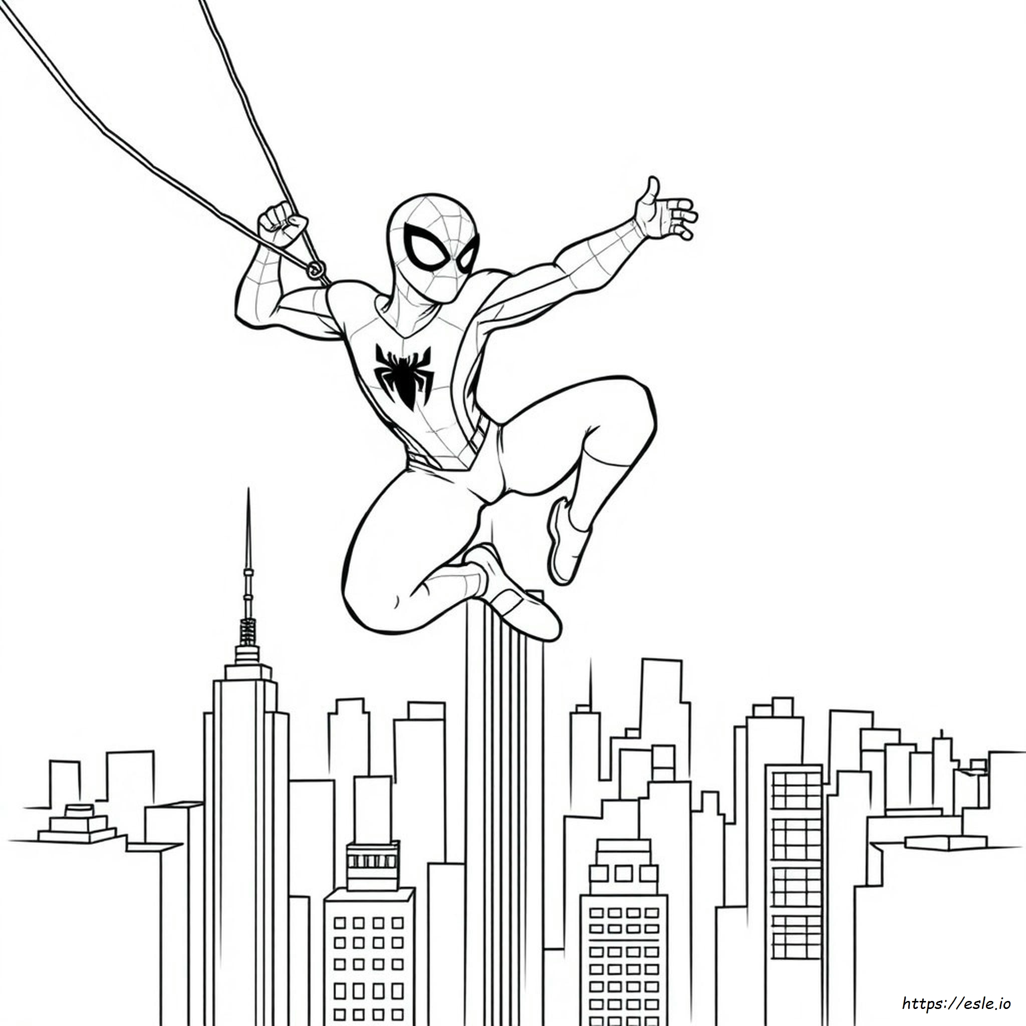 Spidey Coloring Page Free