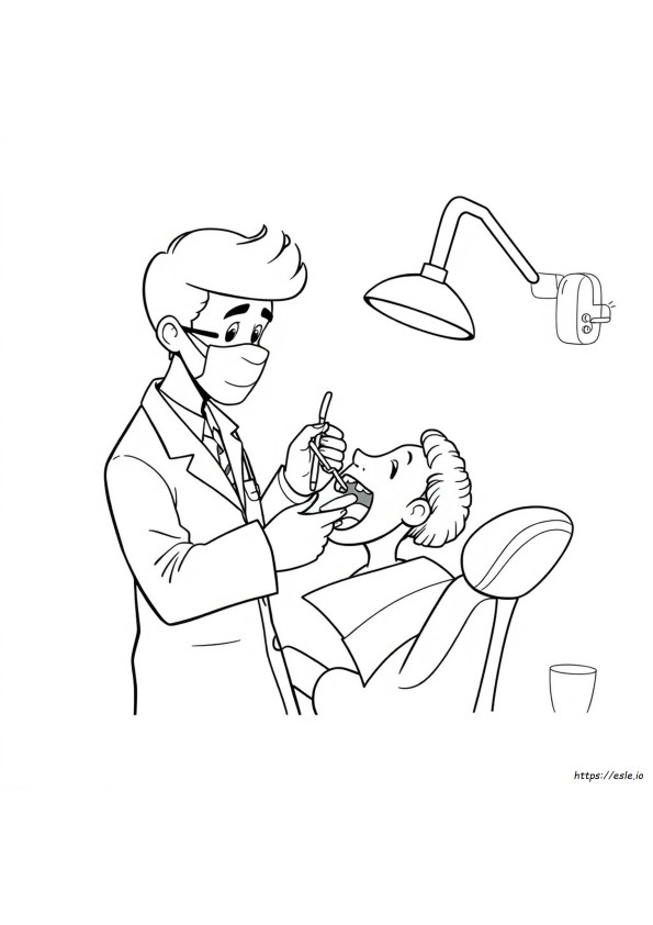 Gambar Mewarnai Dokter Gigi