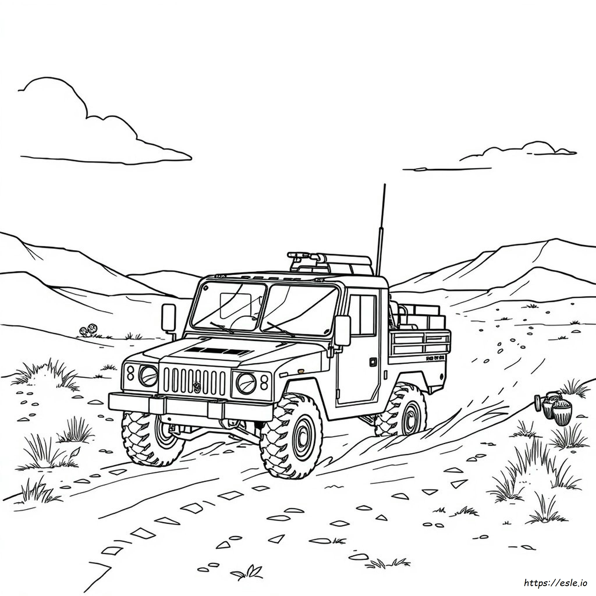 Military Vehicle Coloring Pages