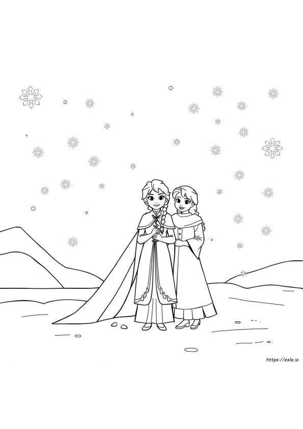 Elsa Family Coloring Pages