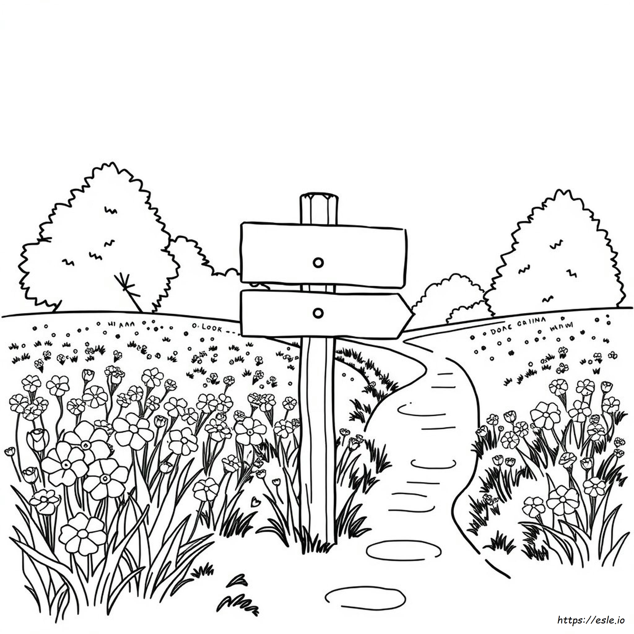 Coloriage Panneau