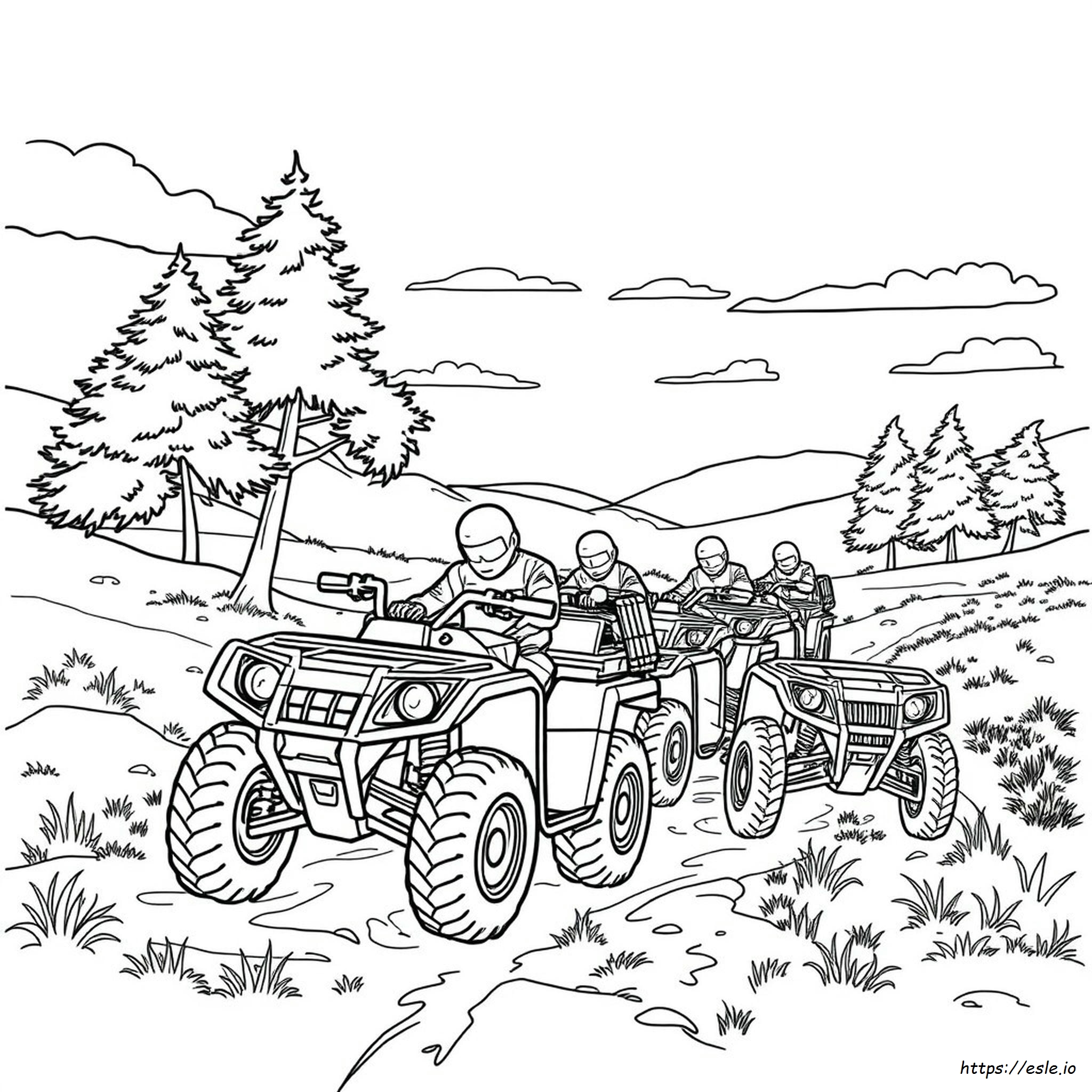 Coloring Pages Of Four Wheelers