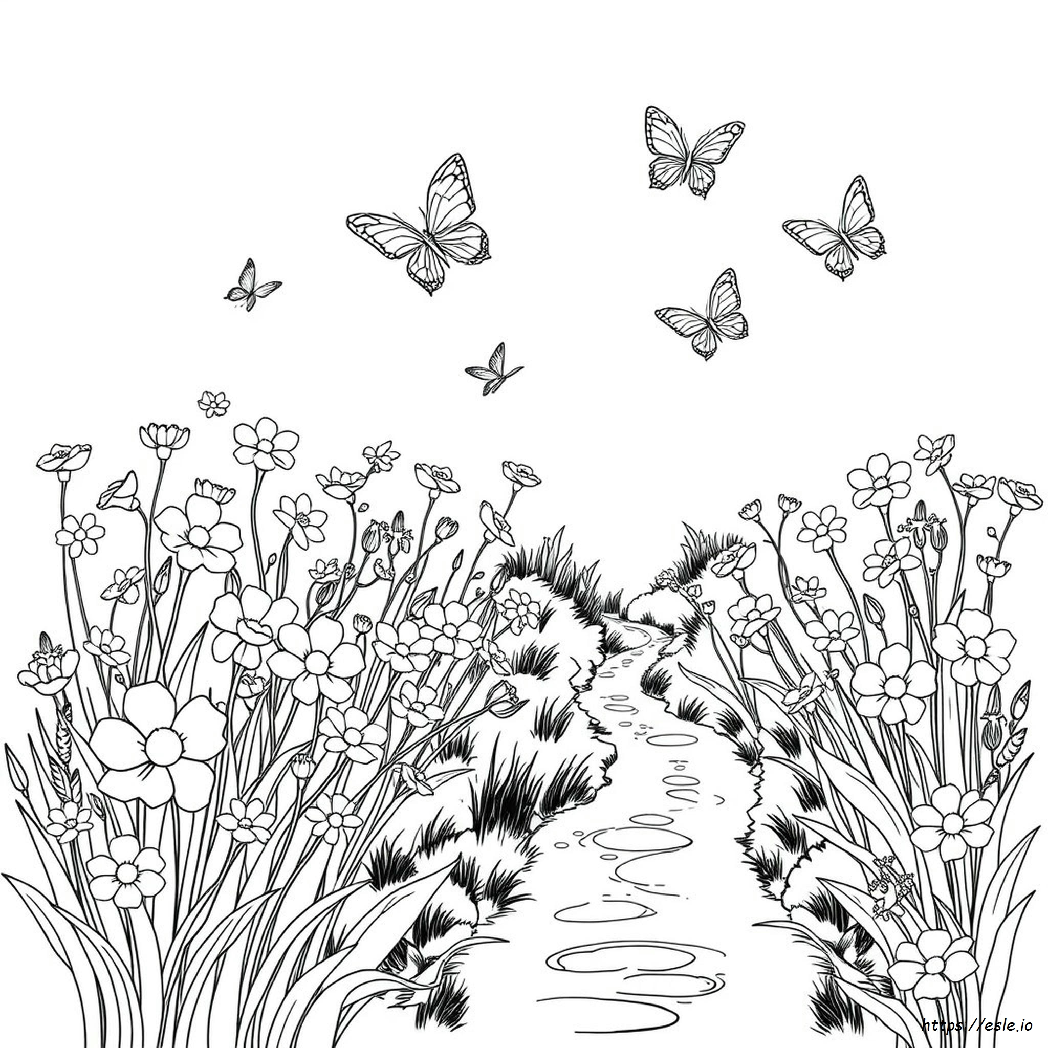 World Of Flowers Colored Pages