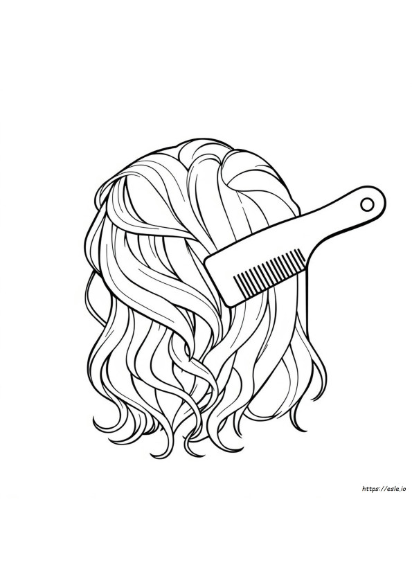 Comb Hair Coloring Page