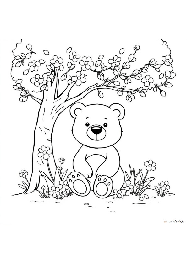 Lindo Oso Para Colorear