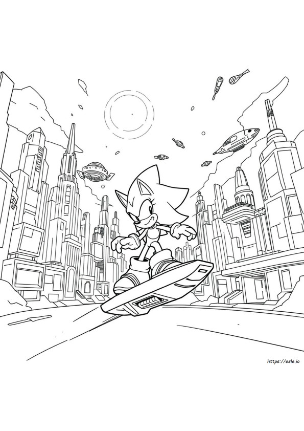 Coloriages Sonic Riders
