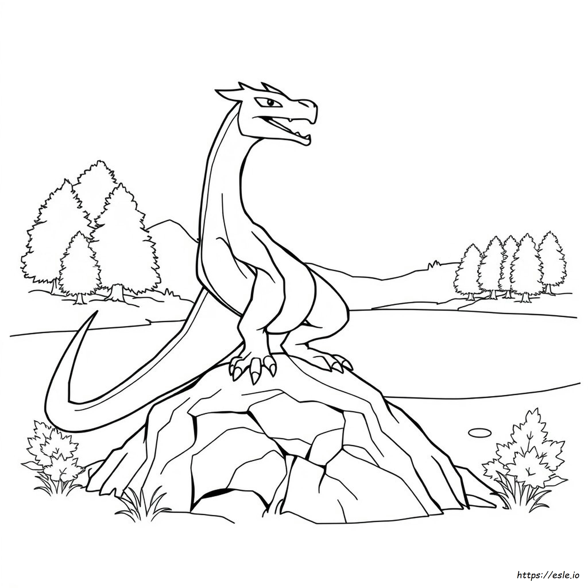 Raquaza Coloring Page
