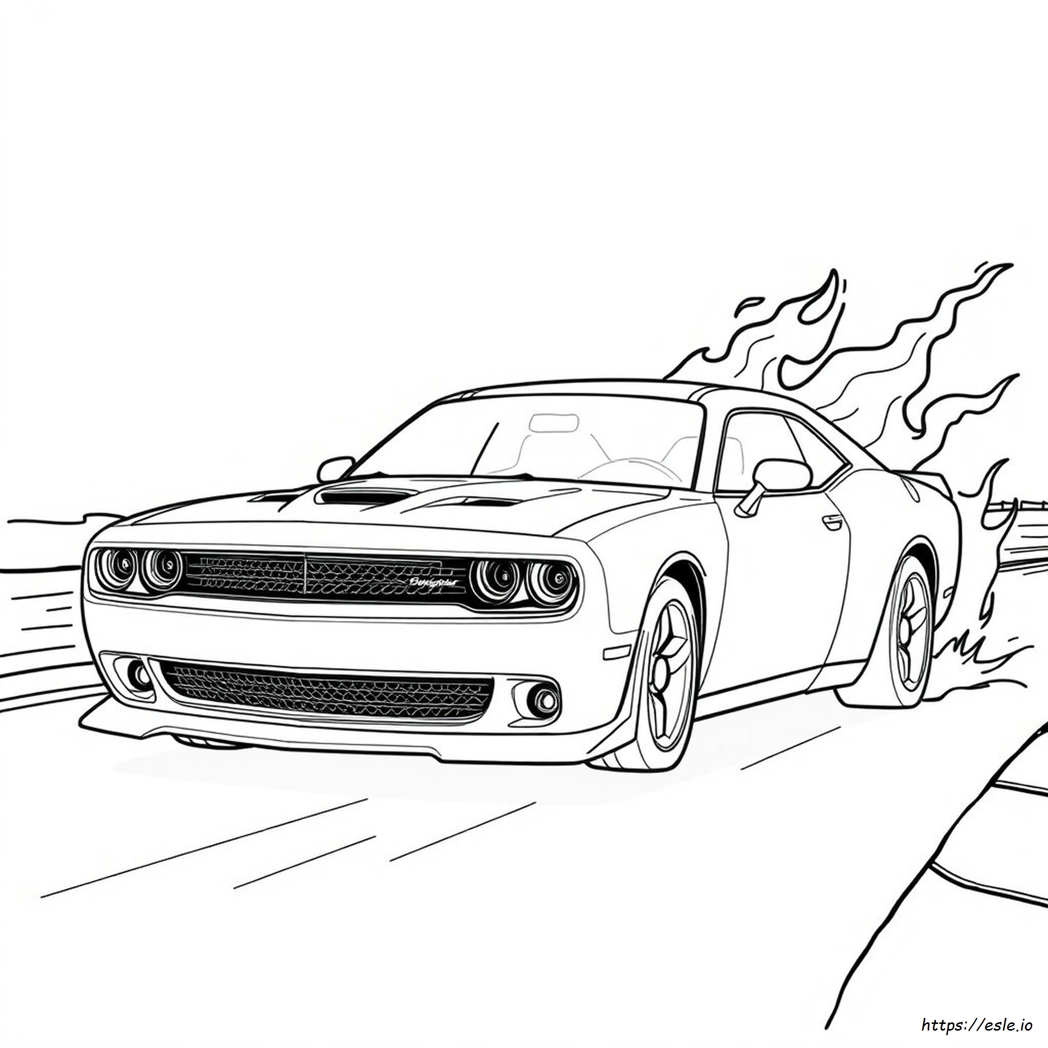Car Coloring Pages Sketched Charger Hellcat