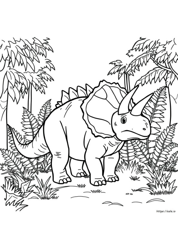 Dinosaurus Värityskuvat Triceratops