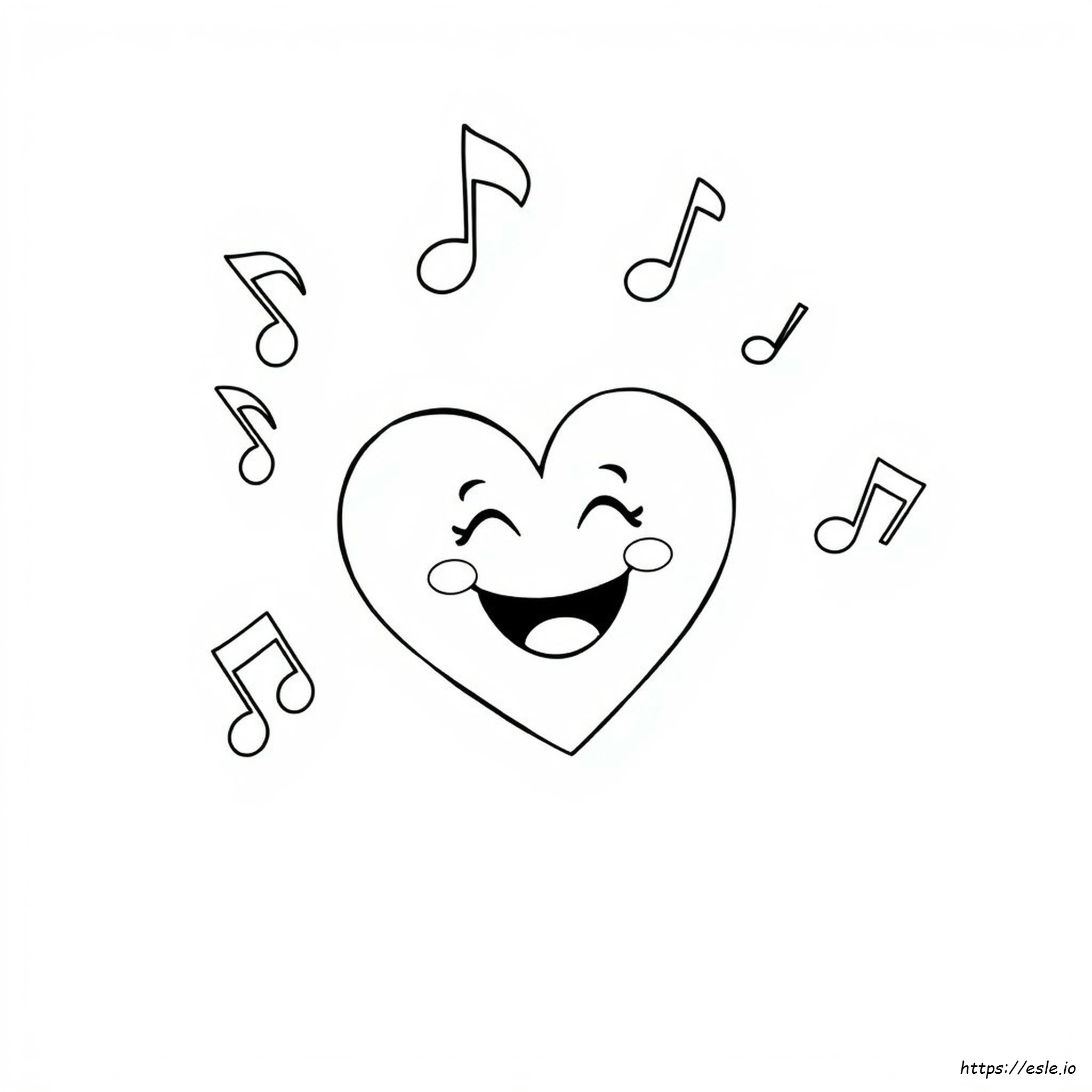 Music Makes Me Happy Coloring Page