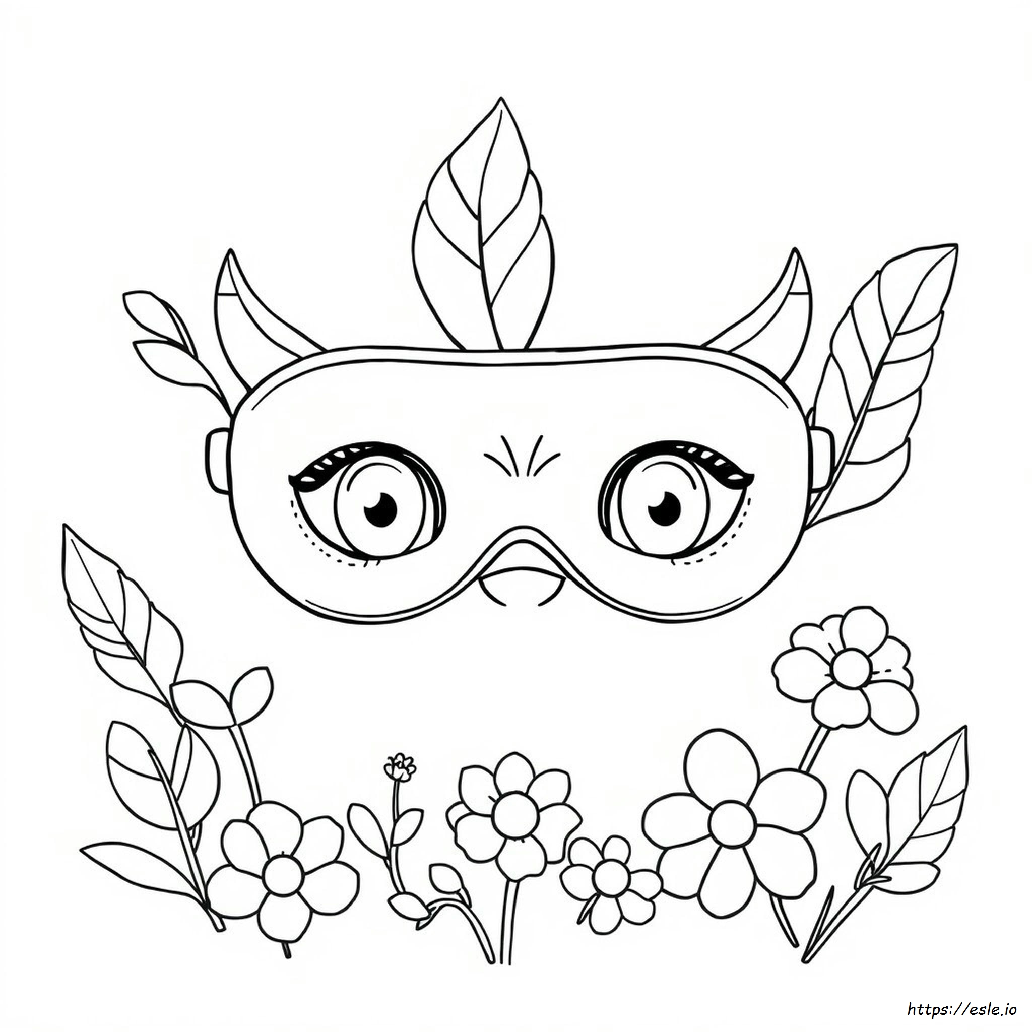 Eye Mask Coloring Page