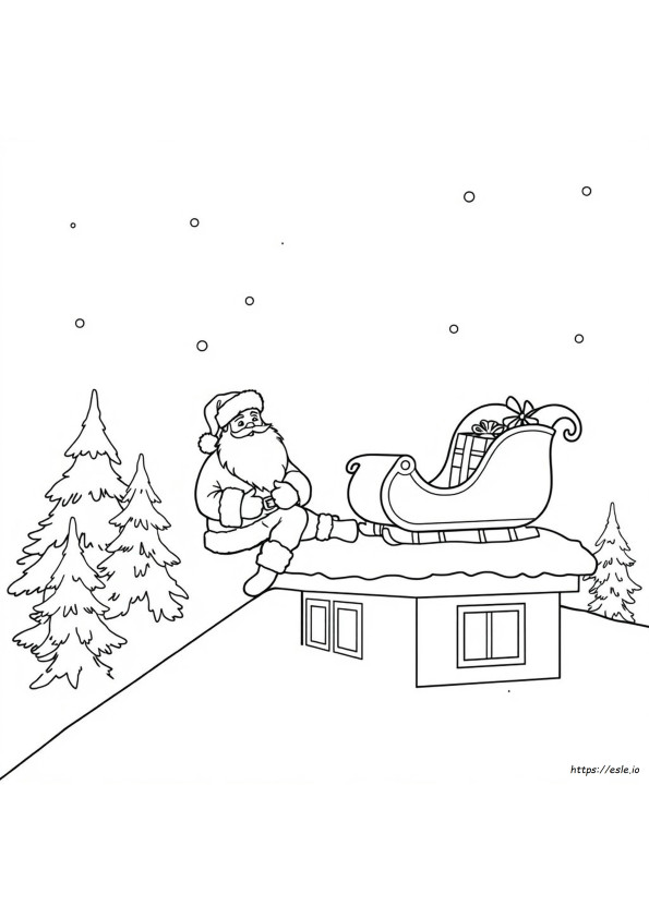 Santa Printable Christmas Coloring Pages