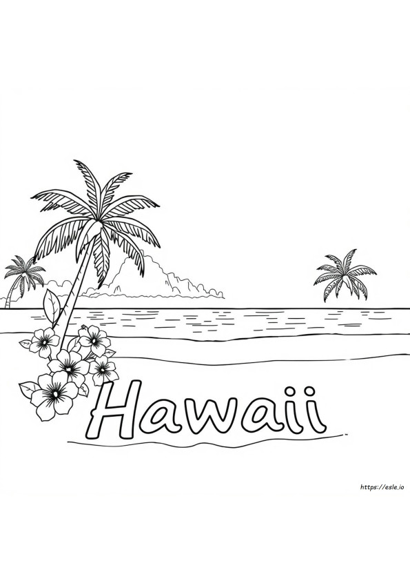 Hawaii Malbuchseiten