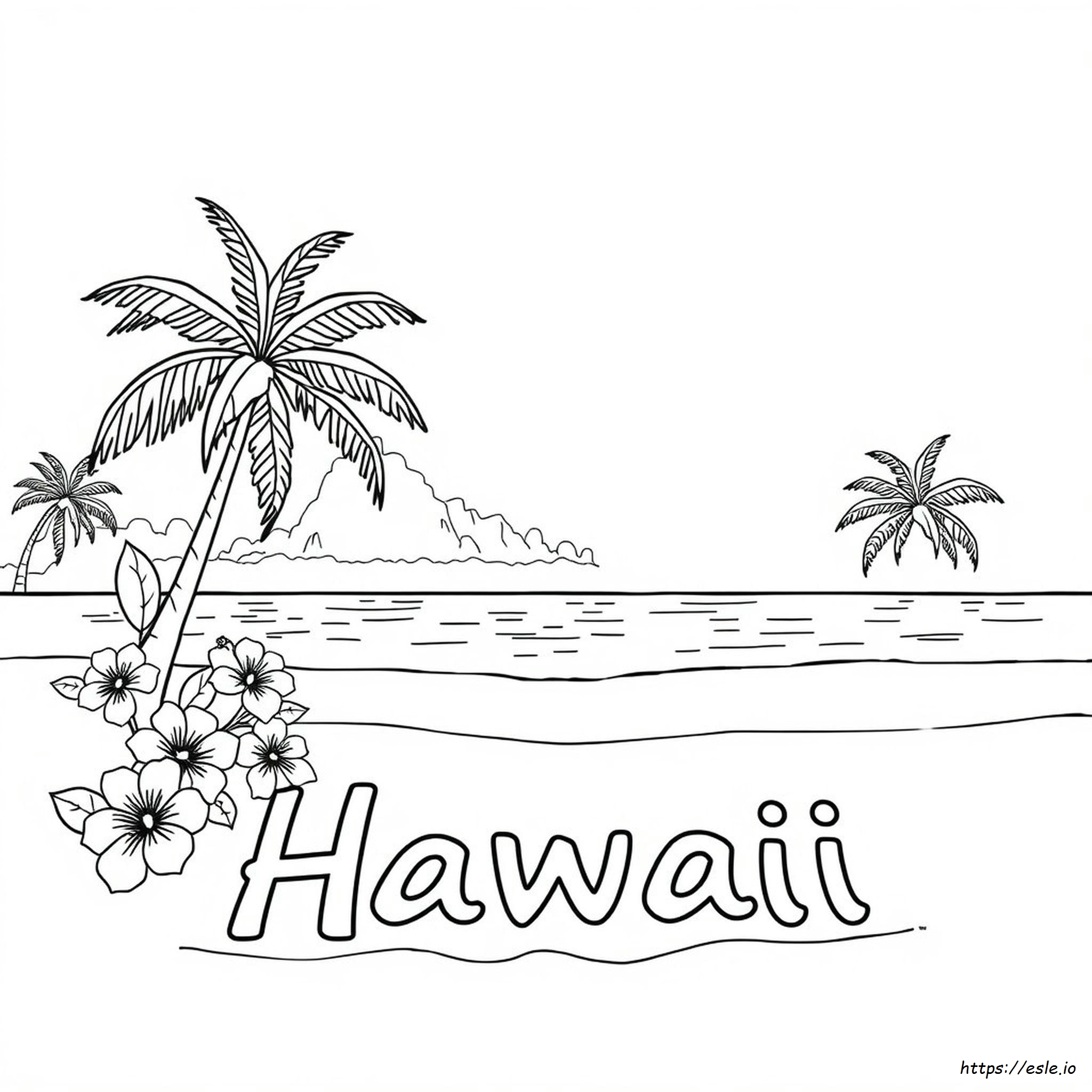 Hawaii Coloring Book Pages