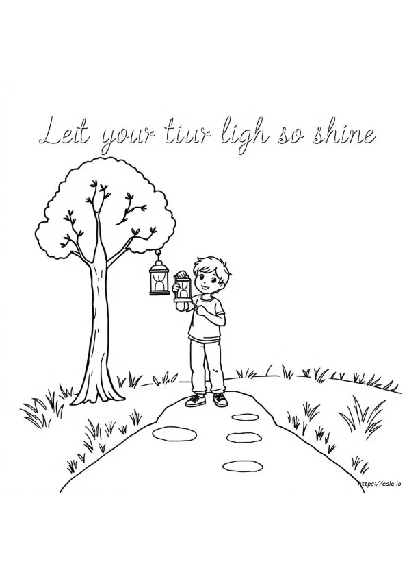Let Your Light So Shine Coloring Page
