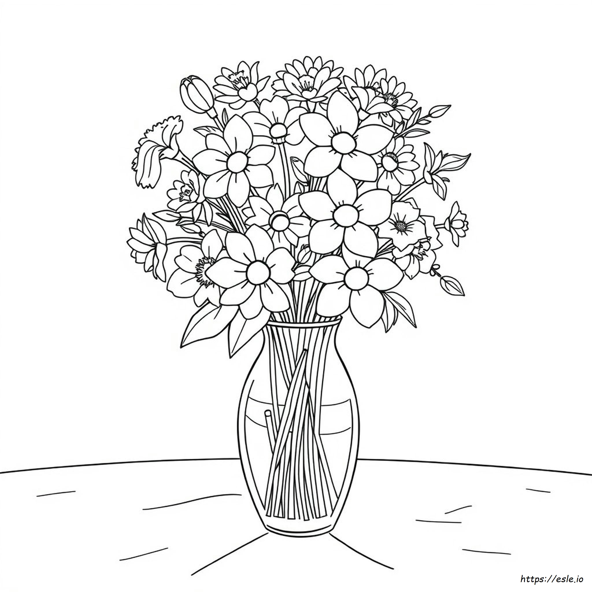 Flower Vase Colouring