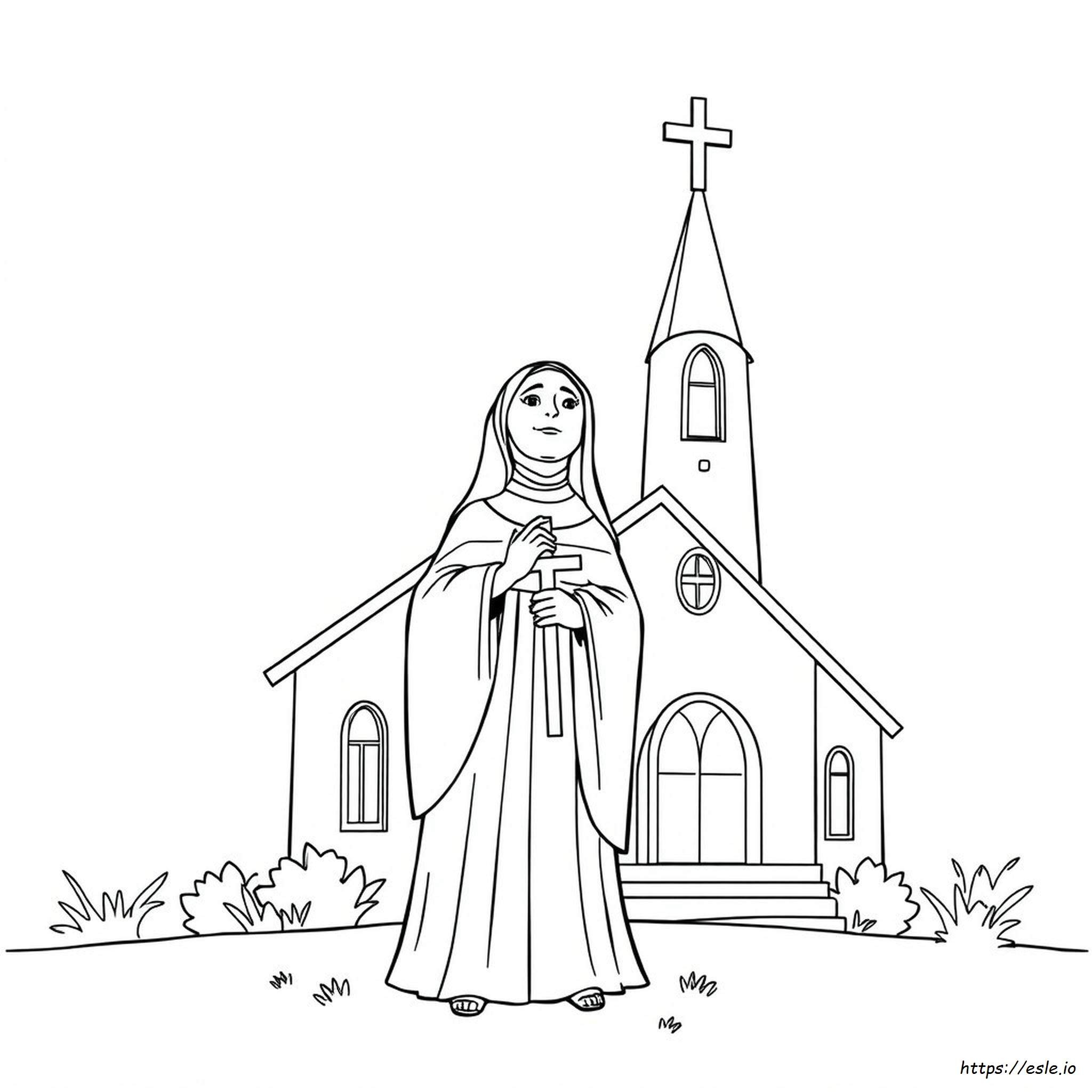 Saint Clare Coloring Page