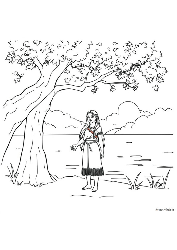 Pagina De Colorat Pocahontas