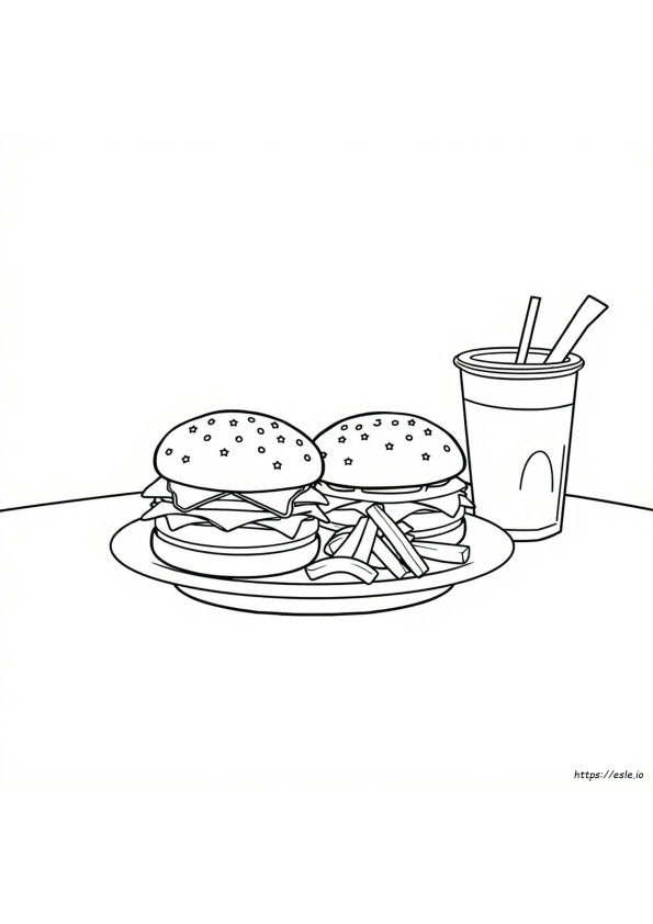 Imagens De Hambúrguer Para Colorir