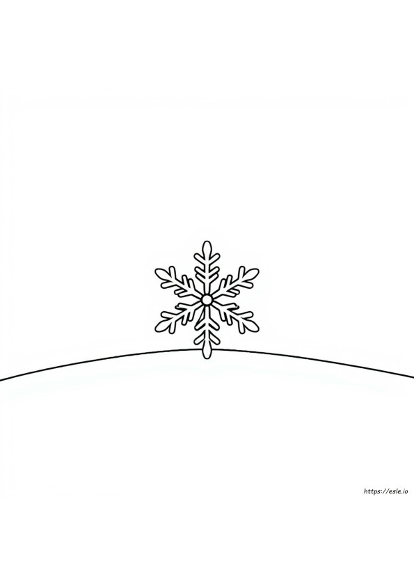 Eenvoudige Sneeuwvlok Kleurplaat