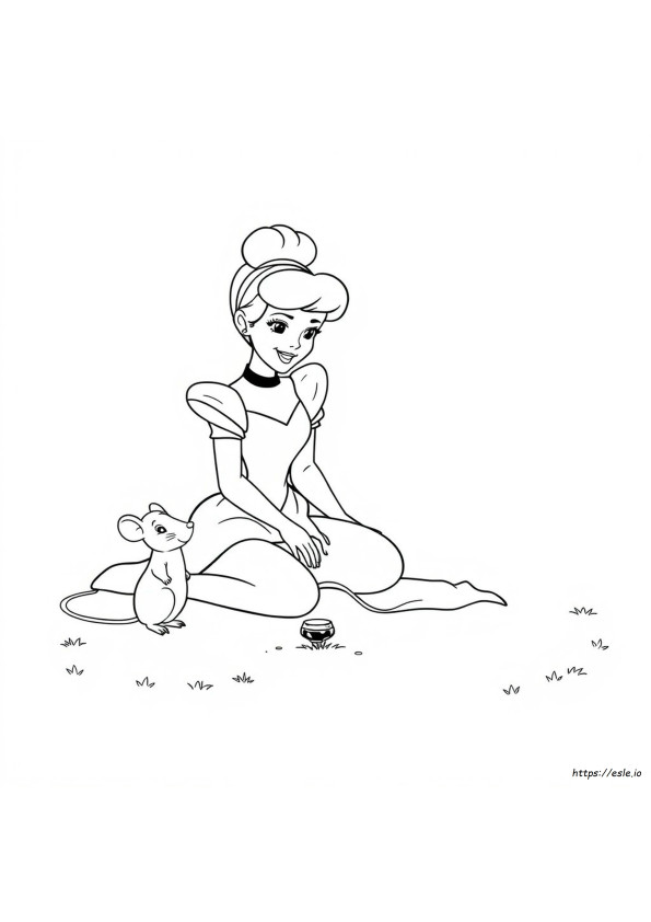 Cinderella Maus Ausmalbilder
