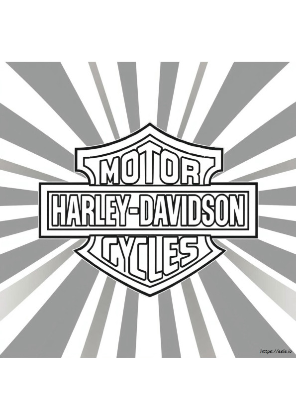 Harley Davidson Logo Kleurplaten