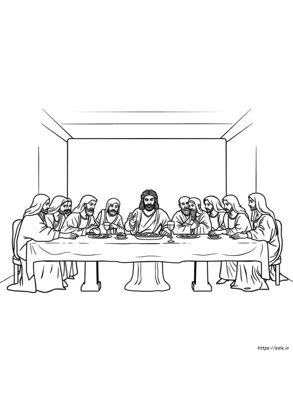 Cina Cea De Taină A Lui Da Vinci De Colorat